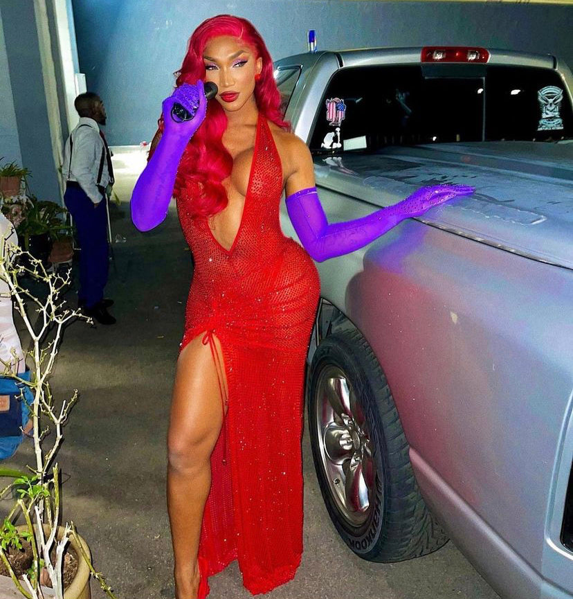 Tokyo See Through Red Crystal Asymmetrical Halter Dress Tokyo See Through Red Crystal Asymmetrical Halter Dress